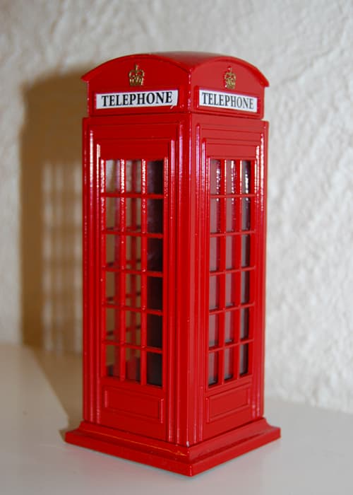 Telefon kiosk sparebøsse